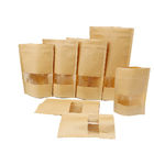 Bolsas de papel permanentes de Kraft del lienzo ligero de la hoja de la comida de la salida anti