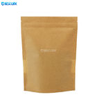 Bolsas de papel permanentes de Kraft de la hoja de la bolsa del café que embalan con la ventana clara para la comida